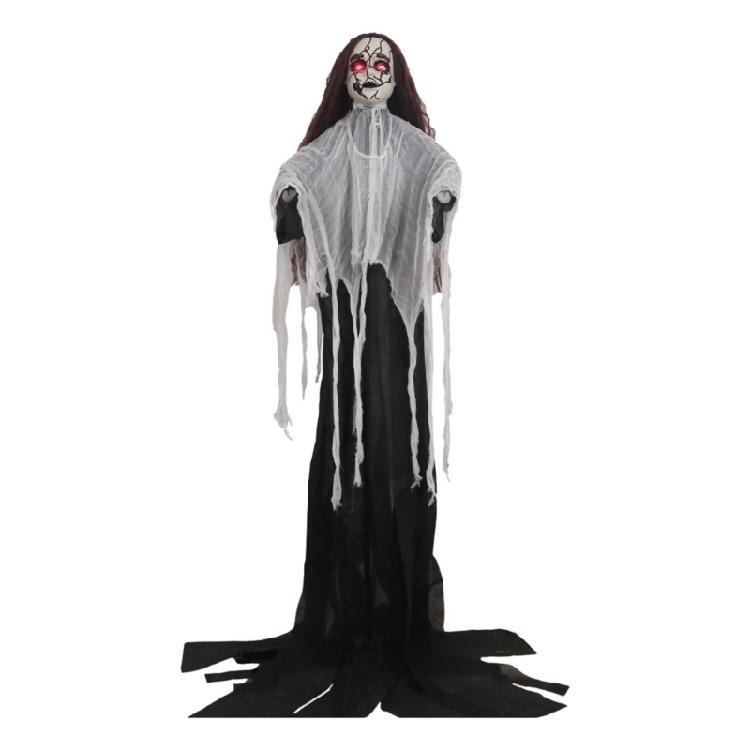 Пугающие Мрачные Жнецы Жутко Реалистичный Хэллоуинский Реквизит Черепа со Звуками, Активируемыми Голосом, Украшения для Вечеринки 1