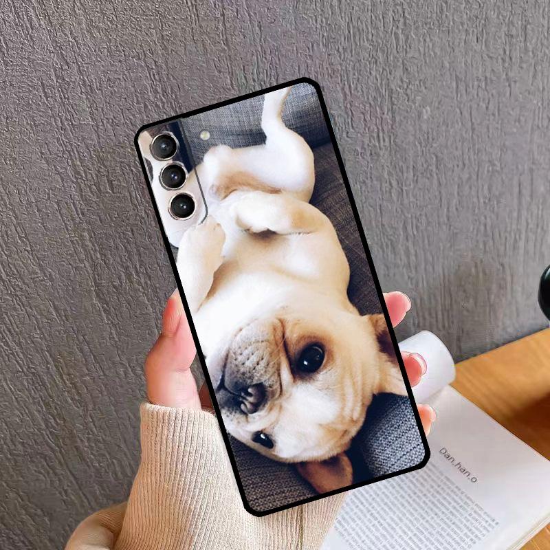 Funny French Bulldog Back Case For Samsung Galaxy S23 Ultra S20 S21 FE S9 S10 Plus Note 10 20 S22 Ultra Coque