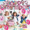 33pcs Hello Kitty Birthday Decorations Include Banners, Cake Toppers, Balloons