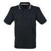 Henbury Mens CoolPlus Tipped Short-Sleeved Polo Shirt