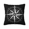 Vintage Nautical Compass Cushion Covers Soft Captain Anchor Boat Pillow for Sofa Car Square Pillowcase Living Room Decoratio