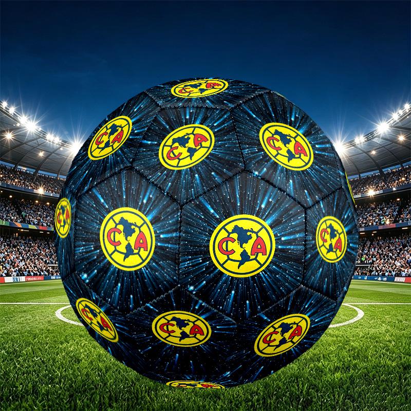 Club America Print Size 5 Soccer Ball, PU Wear Resistant Football for Match Training and Daily Practice, Birthday Gift for Soccer Fans