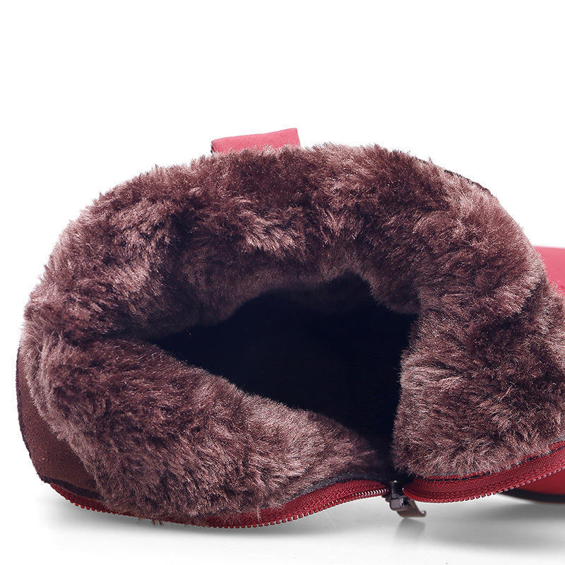 Women's Winter Flat Bottomed Short Boots Warm Round Toe Lightweight Anti Slip Wear-resistant Simple Comfortable Snow Boots