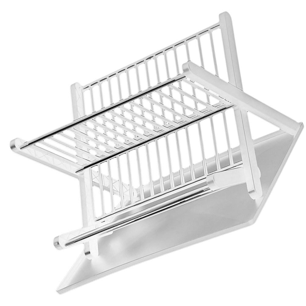 1Set Multi Functional Folding Dish Rack Elegant Simple Design Heavy Duty Kitchen Dish Drainer for Tableware Bowl Drain Rack