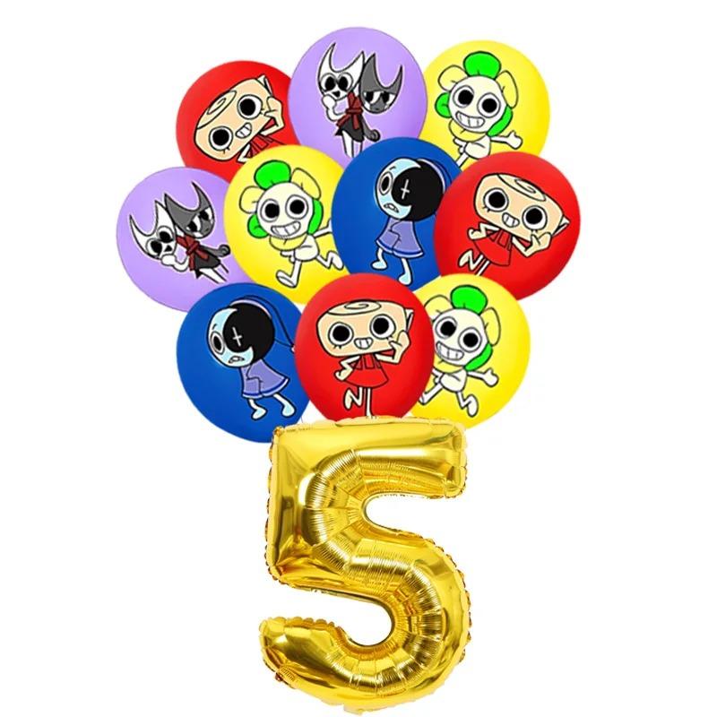 

Dandys World Birthday Party Decoration Balloon Cup Plate Cake Topper Horror Game For Kids Party Favors Supplies Gift Items Photo Prop other