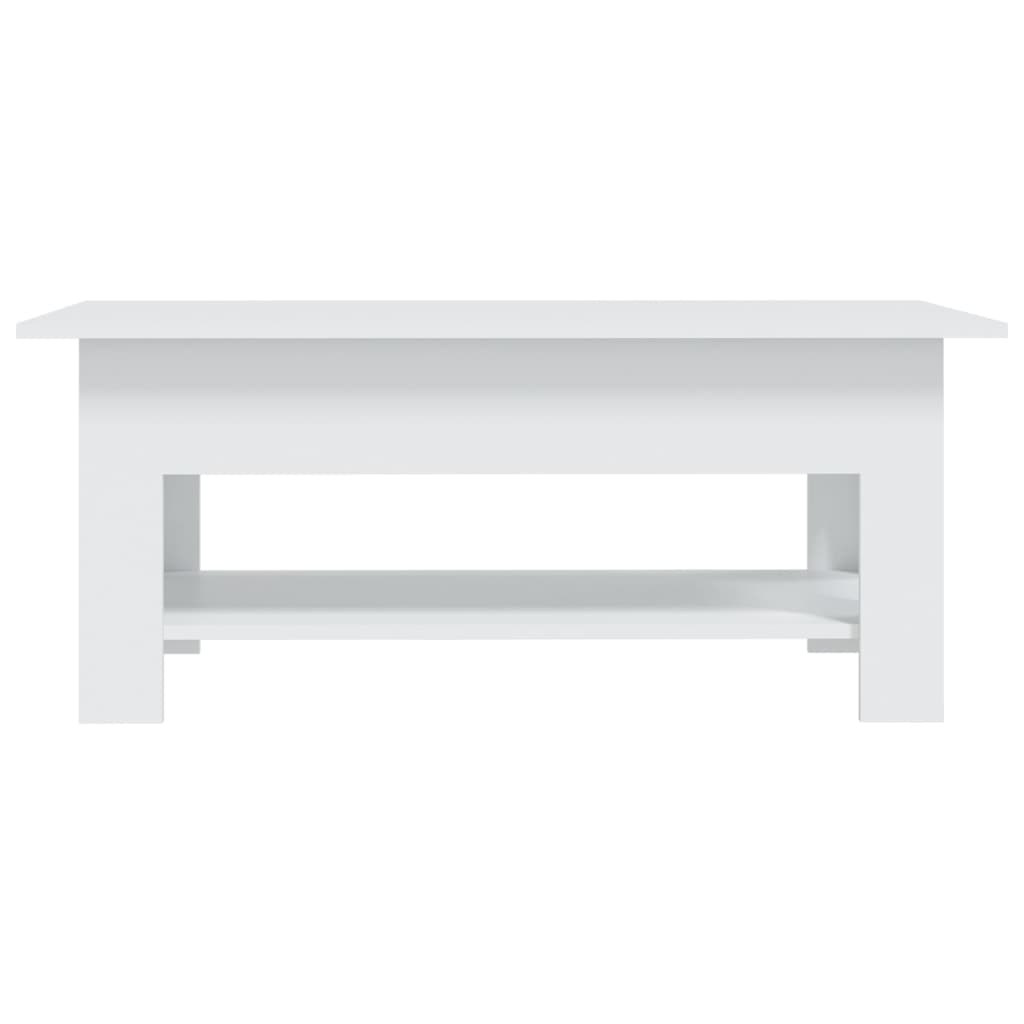 Vidaxl Coffee Table, White, 102X55X42 Cm, Wood-Based Material