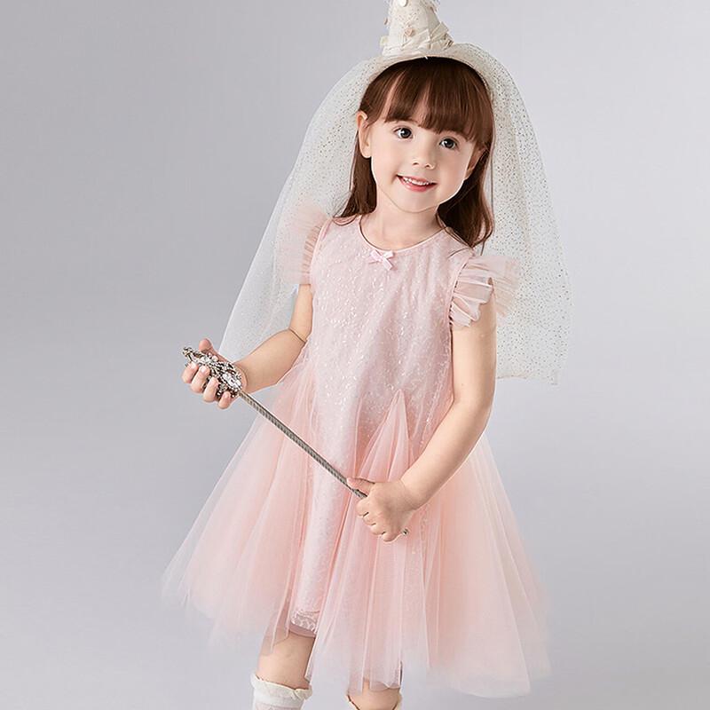Girls' Sequin Mesh Patchwork Princess Dress