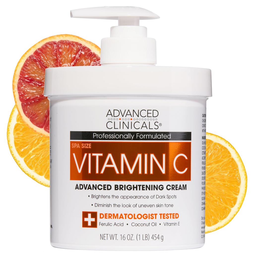 Advanced Clinicals Vitamin C Advanced Brightening Large Cream. Cream. 16oz.