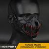 Half Face Mask Multipurpose Fangs Cosplay Airsoft Mask Adjustable Strap Breathable Headwear Halloween Cosplay Props