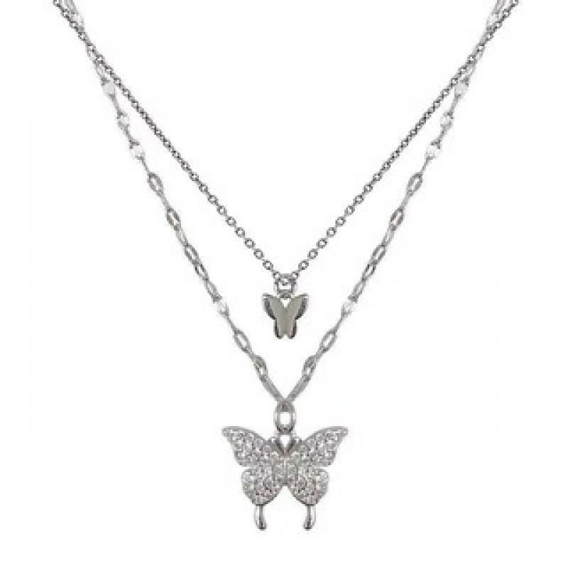 Minimalist Korean Style Clover Pendant Necklace Women Zinc Alloy Dainty Chain Jewelry Gift