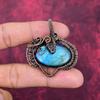 Labradorite Pendant Natural Gemstone Pendant Handmade Copper Wire Wrapped Jewelry