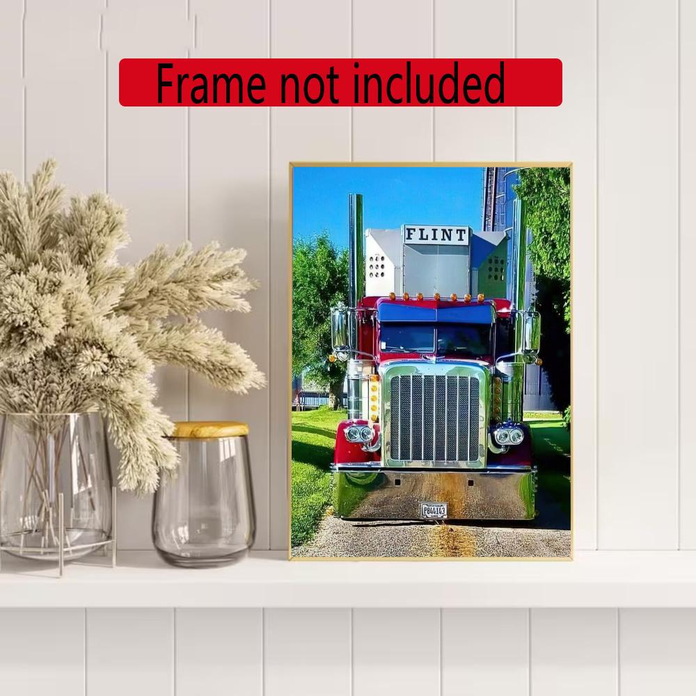 Kenworth Diamond Painting Round Diamond Mosaic Rhinestones Diamond Embroidery Craft Kit Wall Decor Without Frame