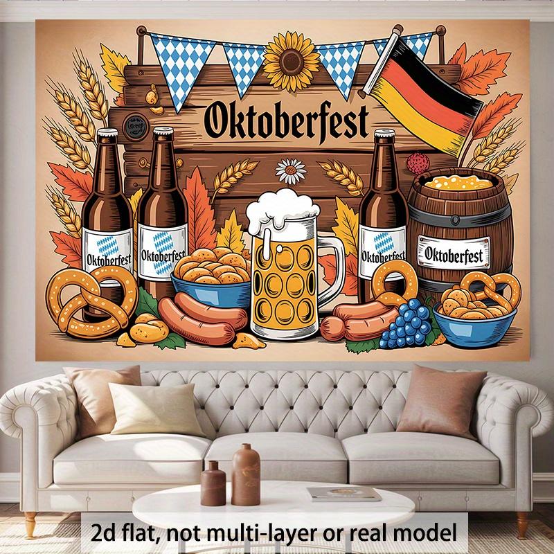 2D-Flachbanner, Illustration zum Thema Oktoberfest, geeignet für Wandhintergründe in Wohnzimmern, Schlafzimmern und Büros
