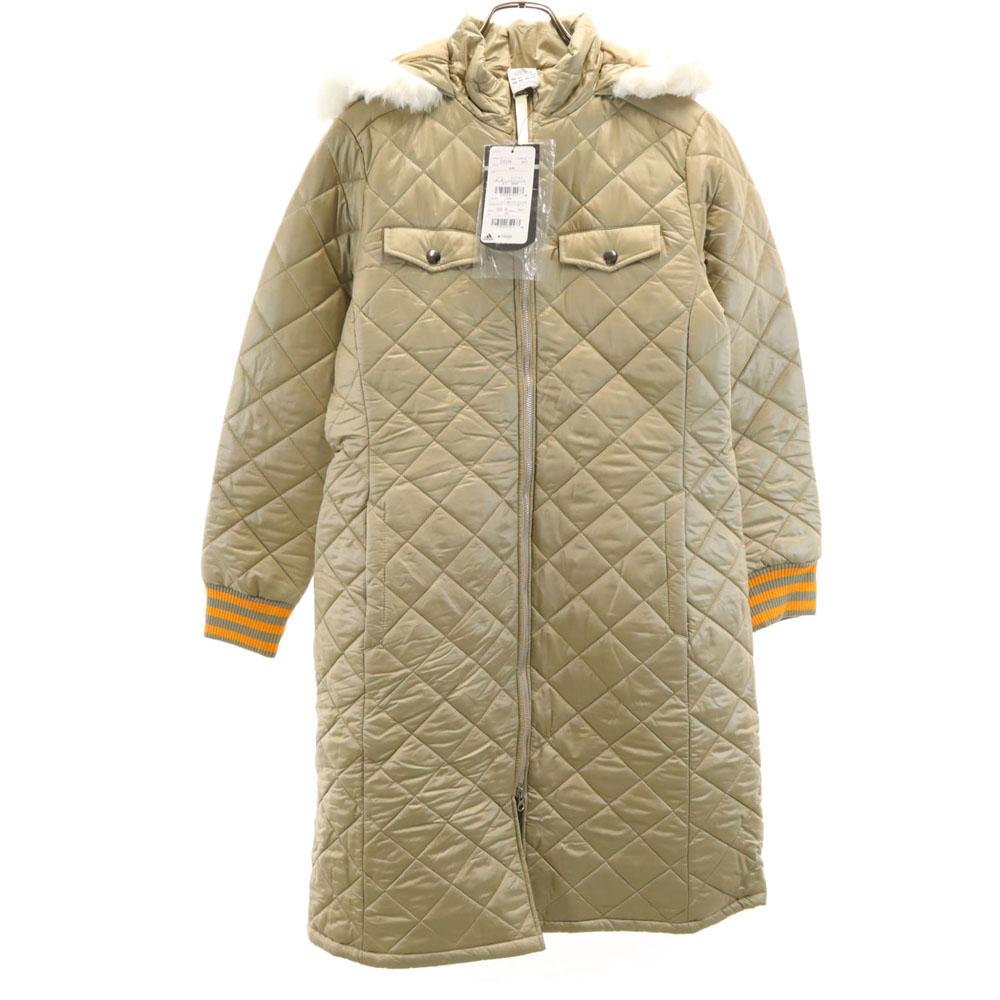 Unused Adidas Long Batting Coat OT Champagne Gold Quilting Women Used