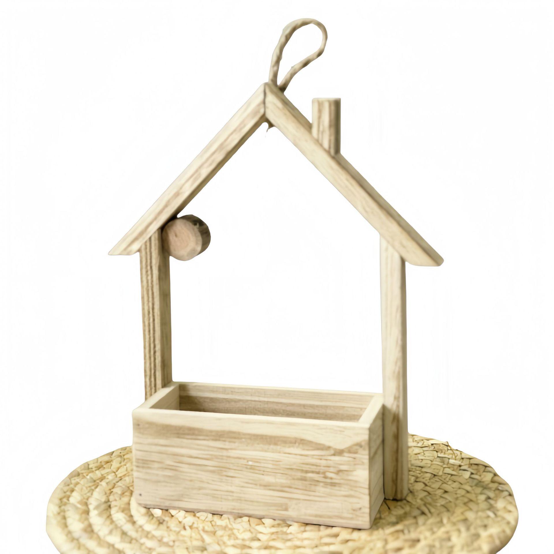 

Креативная деревянная настенная подвесная корзина для цветов для декора гостиной