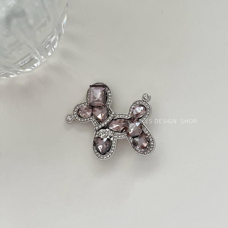 Korean Style Purple Rhinestone Pearl Hair Clip - Elegant & Versatile Duckbill Hair Accessory for Women