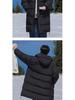 Herren Winter Mittellange Daunenjacke - Lässig, Warm, Lockerer Schnitt, Über das Knie, Verdickter Mantel mit Entendaunen.