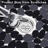 2pcs Sink Protector Mat Prevent Slip Easy Cleansing PVC Sink Mat For Kitchen Beauty Salon