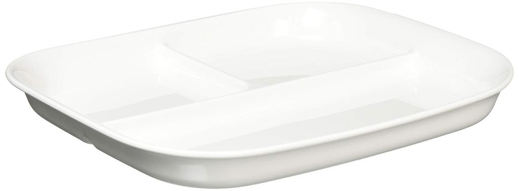 Pearl Metal Divided Square Easy to Made in Dish, Plate, Use, White, Japan, K-6388