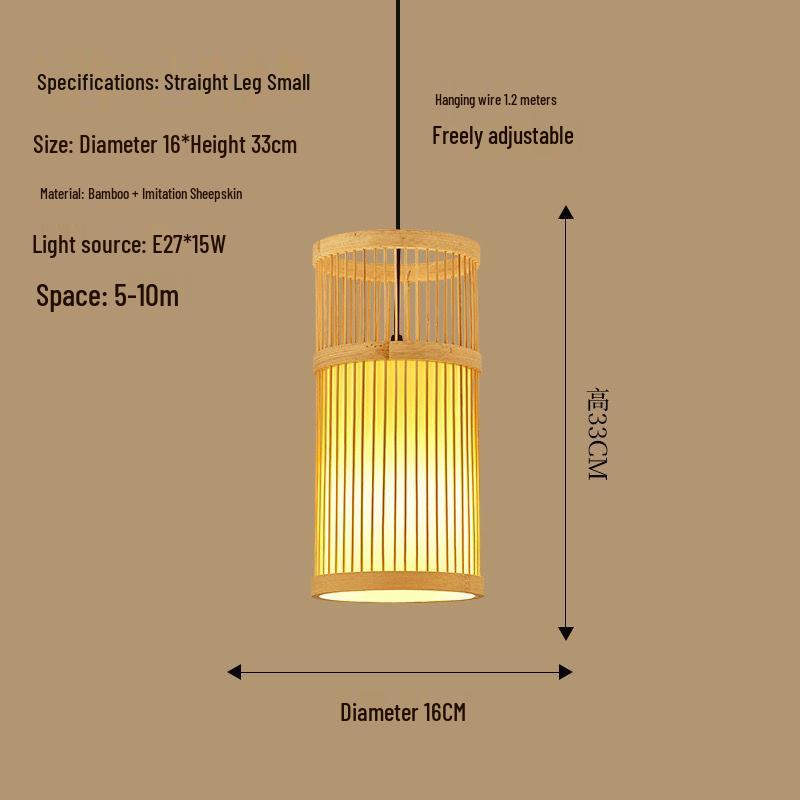 

Bamboo Weaving Pendant Light: New Chinese Zen Lantern for Restaurants, Hotels, Homestays, and Tea Rooms.