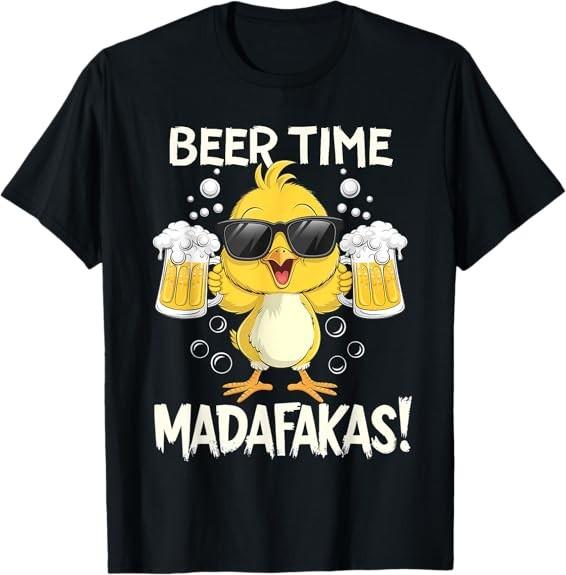 MOST POPULAR! Beer Time Madafakas Funny Duck Best Tee T-Shirt S-3XL XXL