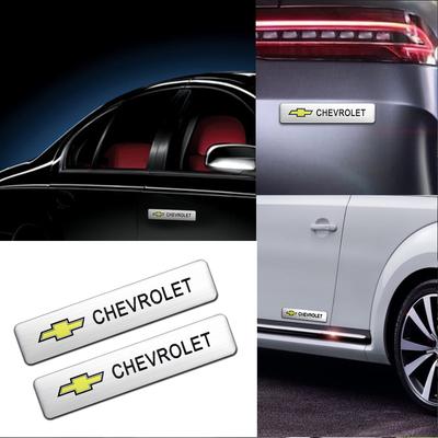 1/2Pcs 3D Aluminum Car Body Trunk Emblem Sticker Accessories For Spark Cruze Sonic Onix Captiva Sail Aveo Cobalt Epica