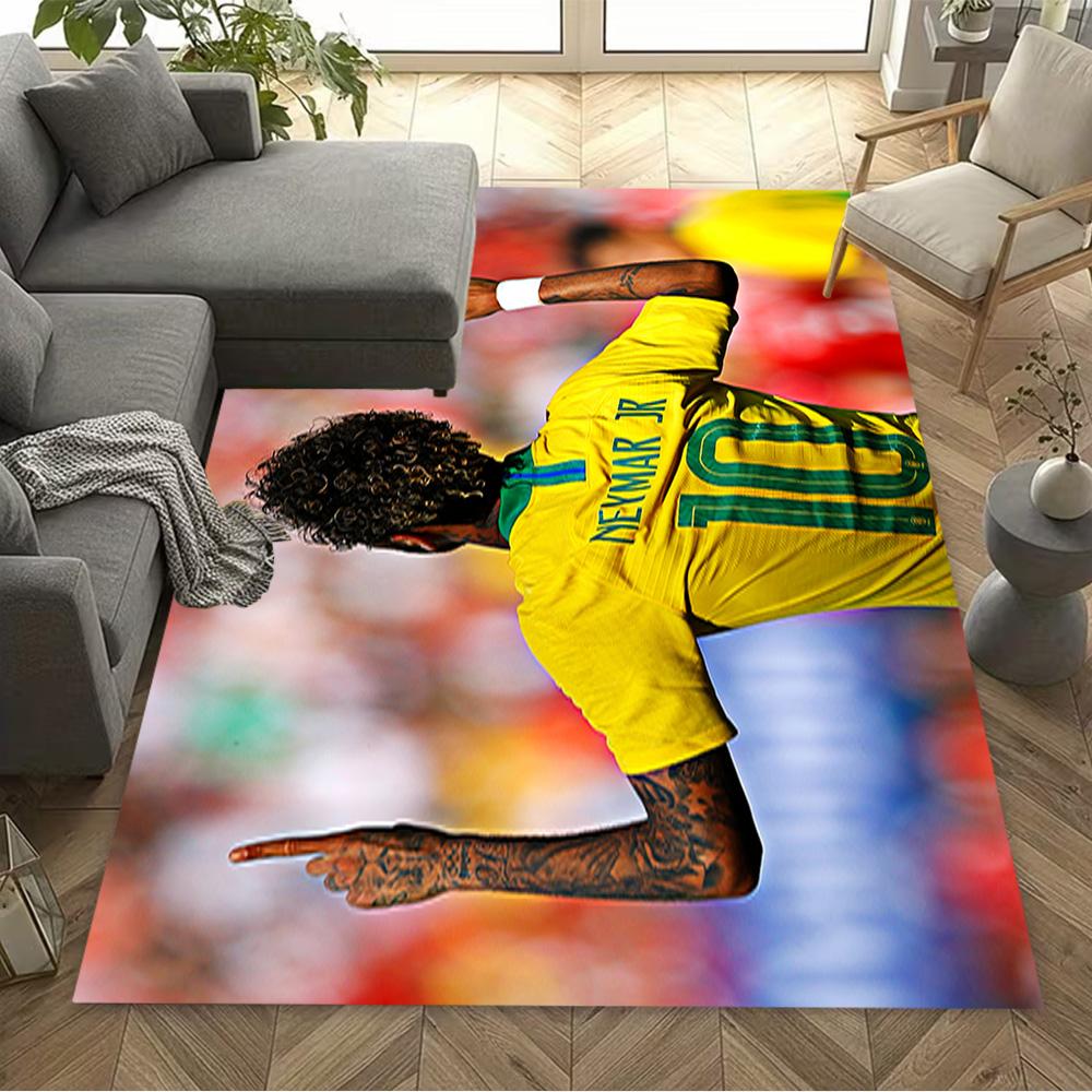 Neymar Jr. Celebration Gesture Floor Mat Design for Study room Decorate room Dining Room Bedrooms Antislip Carpet Office home decor