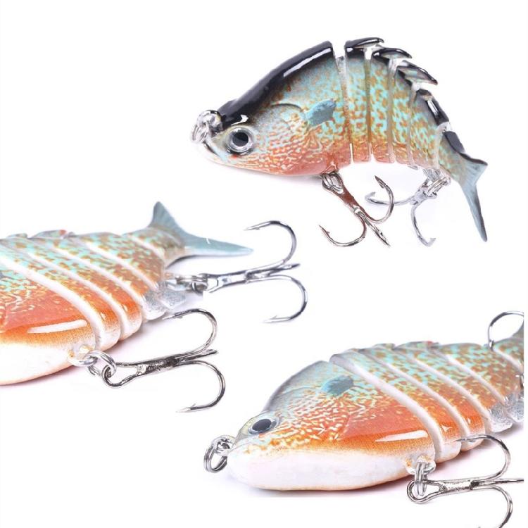 Slow Sinking Artificial Lures With Flexible Tail Double Hook ABS Fishing Baits Saltwater Fishing Tool