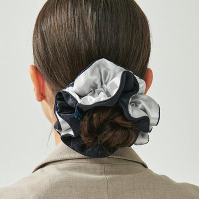 UNI.J Flamingo Silver Scrunchie Hair-Band Ia129