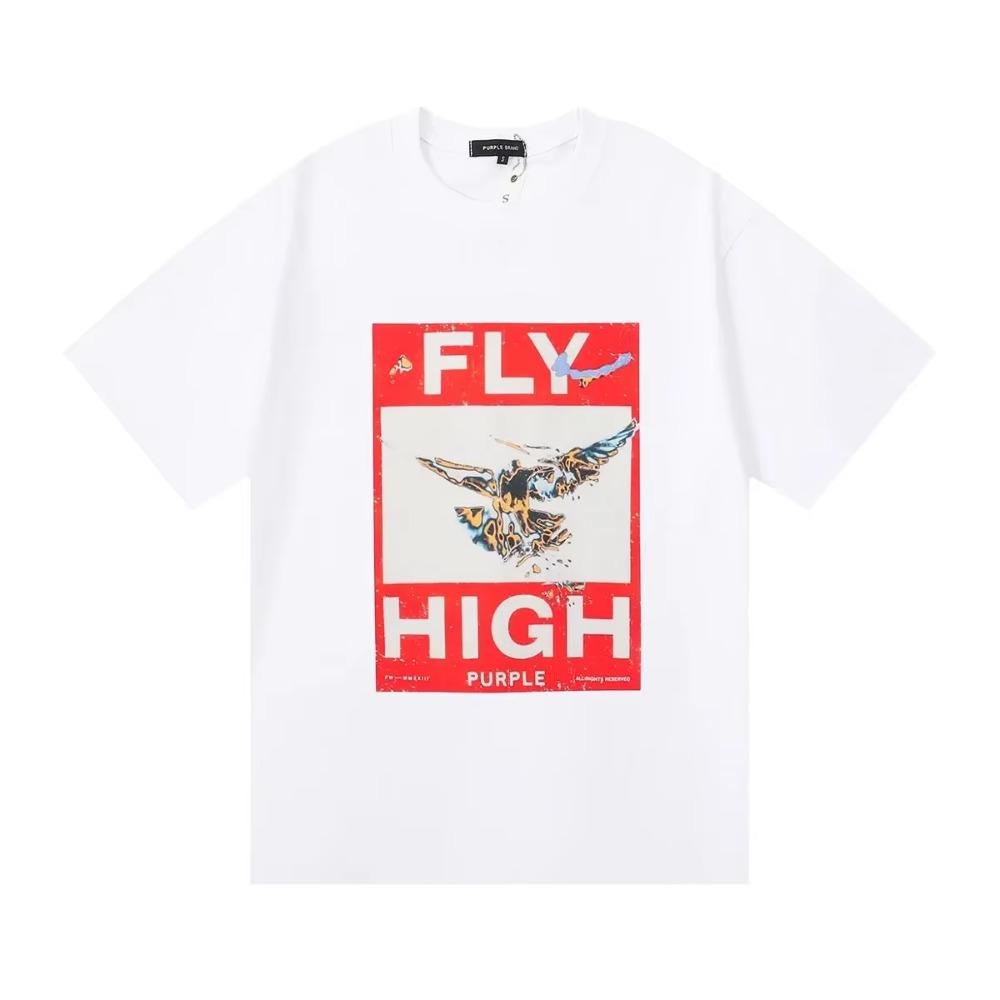 American Tide Brand Eagle Soaring Pattern Printing High-quality Pure Cotton Casual Short-sleeved T-shirt, Same for Men and Women