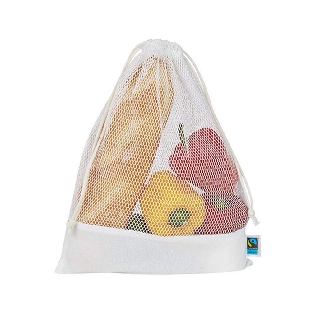 Printwear Cotton Mesh Fairtrade Drawstring Bag