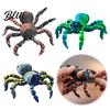 3D Printed Spider Desk Decor Fidget Toy with Eyes, Large Articulated Figurine Realistic Bionic Flexible Joints, Halloween Desktop Decoration for Home