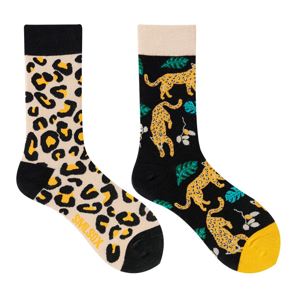 Calzini AB Asimmetrici Trendy Divertenti per Coppia Anatra Mandarina Colorati Calzini a Mezza Gamba SMLSOX