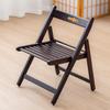 Bamboo Folding Stool Chair with Backrest - Solid Wood, Portable Outdoor & Balcony Use, Ideal for Fishing & Leisure