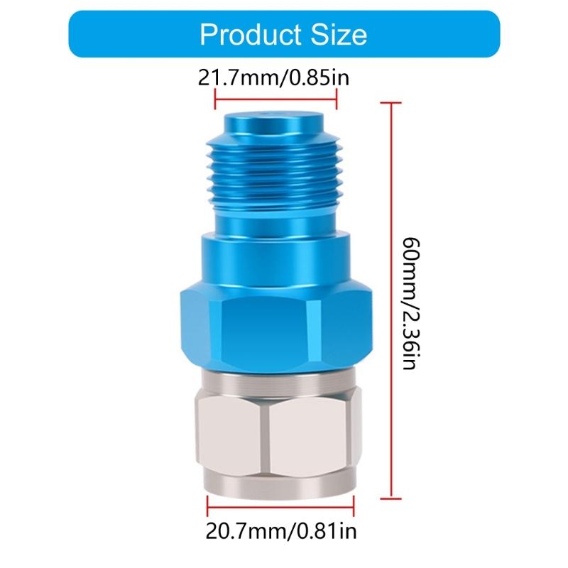 Aluminum High Hardness Airless Sprayer Adapter Quick Connect 360 Degree Rotatable Rotatable Sprayer Connector Leakproof
