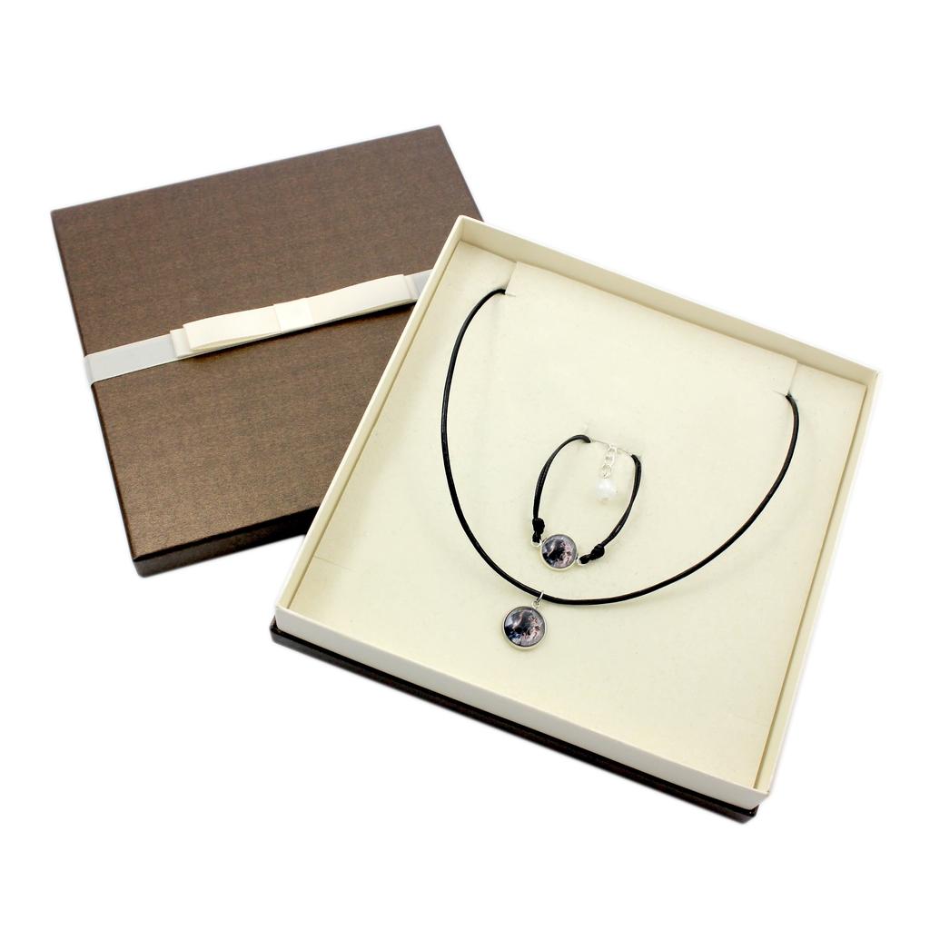 German Wirehaired Pointer – A set of jewelry with your photo, handmade set | Art-Dog