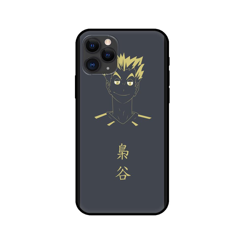 Husă tpu neagră pentru iphone 5 5s se 2020 6 6s 7 8 plus x 10 XR XS 11 12 mini pro MAX copertă spate Haikyuu bokuto koutarou