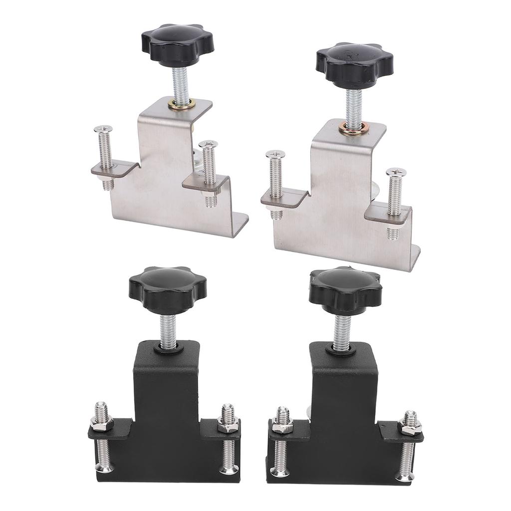 2PCS Universal Cabinet Clamp Stainless Steel Anti Slip Drawer Front Installation Clamps for Accurate