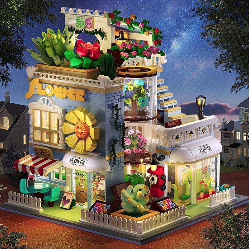 2091Pcs Succulent Flower House Building Blocks Set, Flower House Assembly Toys, Flower Assembly Building Blocks Decoration