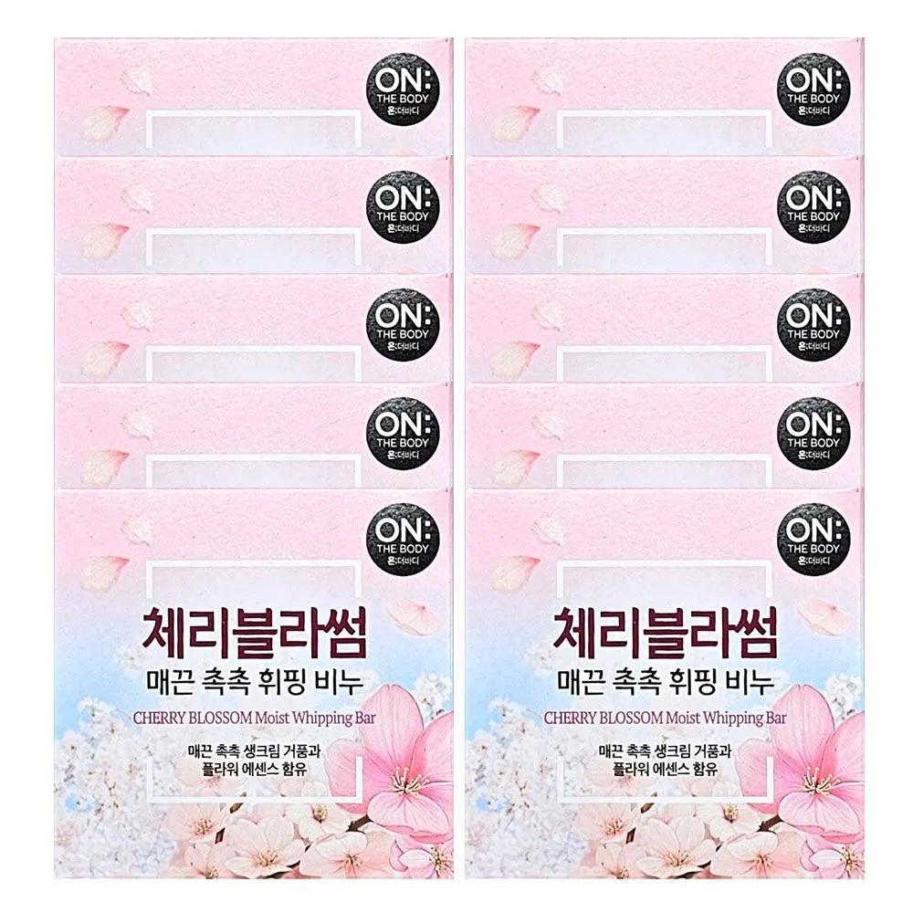 

ON THE BODY Moisturizing Whipped Cream Foam Facial Soap 90g x 10 Packs / Cherry Blossom Scent