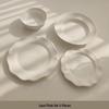 Tai Life French Retro White Embossed Ceramic Lace Plate for Breakfast & Dessert