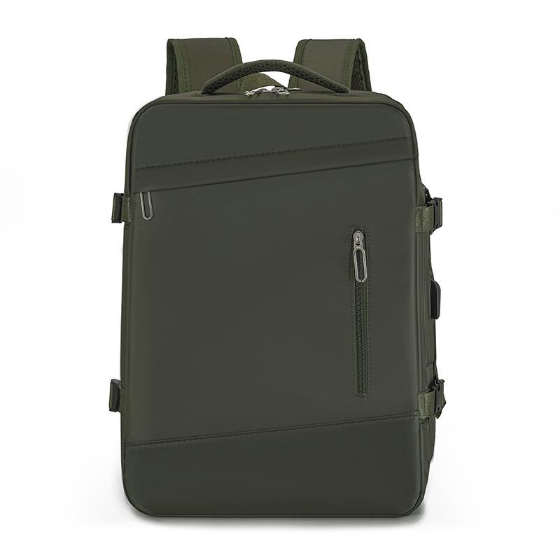 Expandable Oxford Cloth Business Backpack with Laptop and Shoe Compartments, Portable and Lightweight