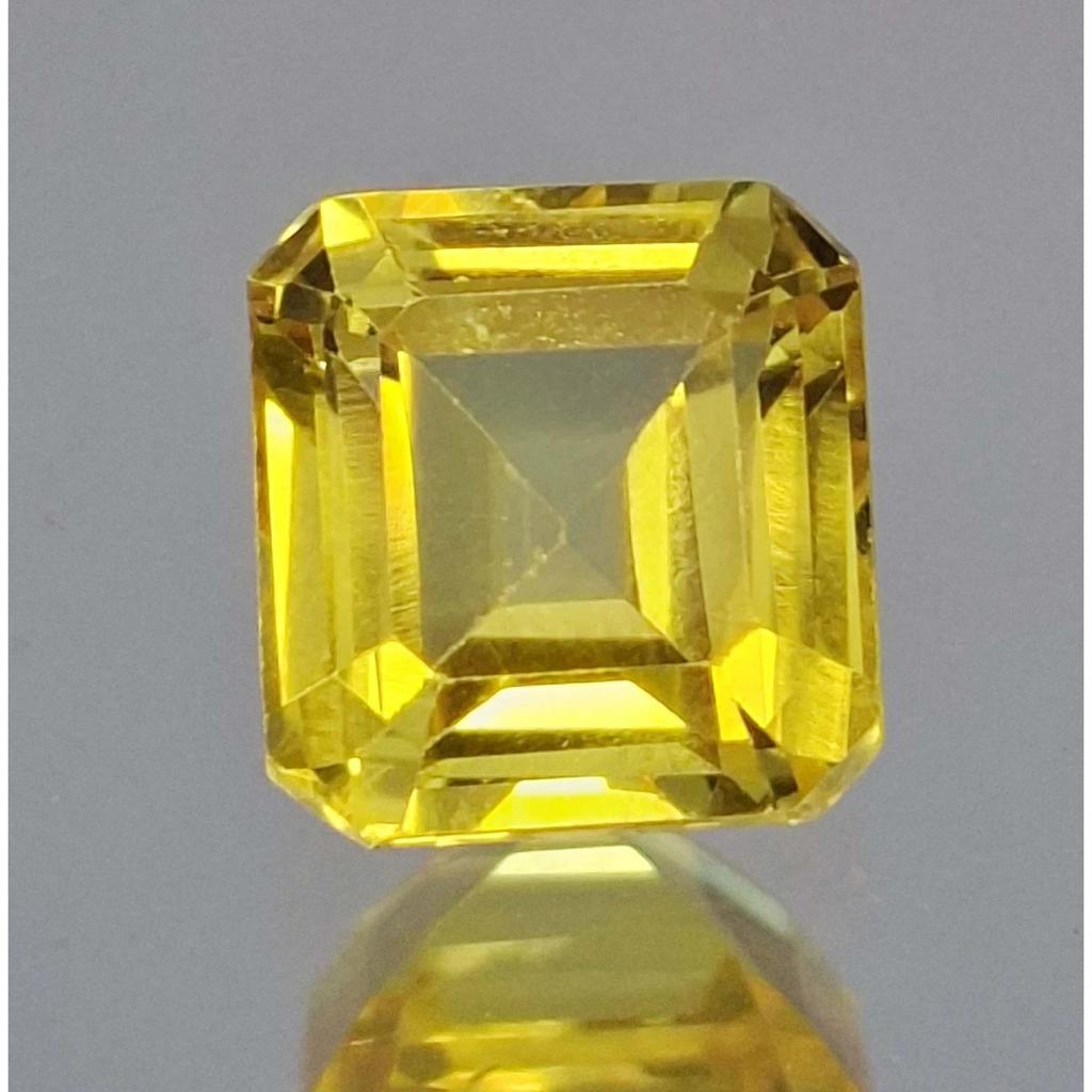 Fabulous Yellow Color Sapphire Natural Asscher Cut 6-8 Ct Certified Gemstone