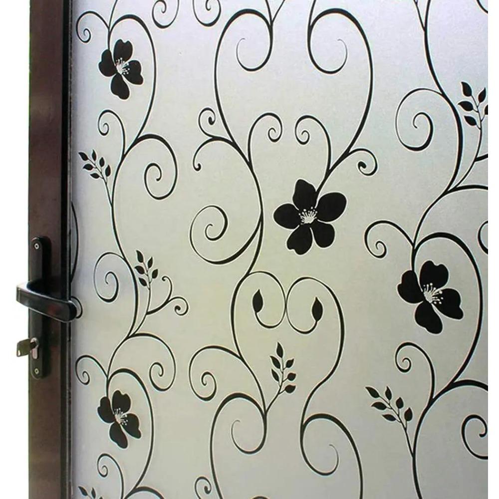

2/3/5 м Матовая Пленочная Пленка для Витражей Конфиденциальность Матовый Винил для Дома Самоклеящаяся Пленка для Стекла Теплоизоляция Тонировочные Наклейки для Окон 45x100 cm чёрный