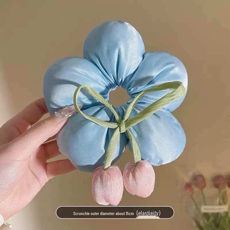2025 Tulip Large Intestine Hair Tie: High Elasticity, Fluffy Volume, Versatile Hair Accessory