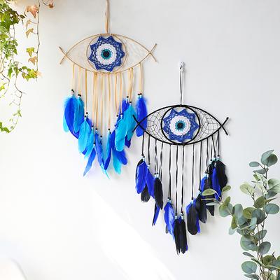 Multi-color Eye Dream Catcher Home Decoration Hanging Nordic Room Feather Wall Hanging Boho Crafts Wall Decor Suitable For Gifts