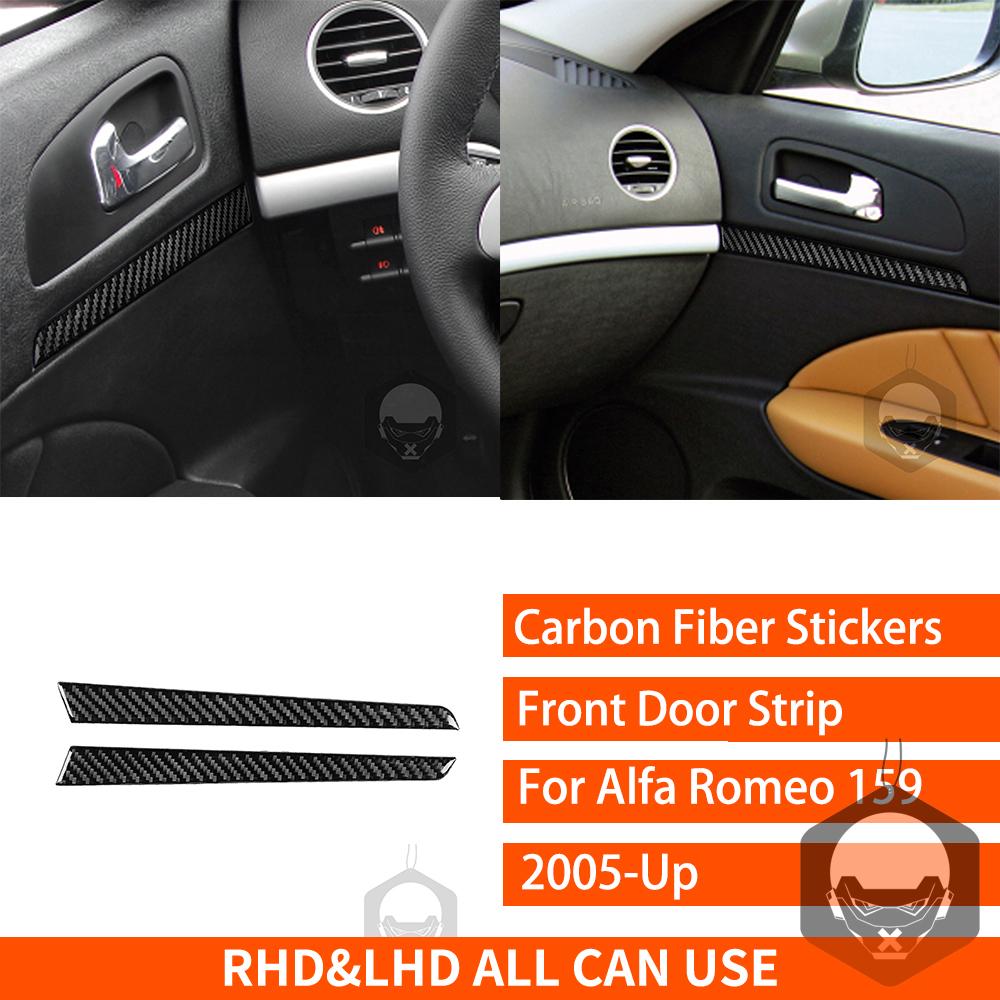 For Alfa Romeo 159 2005- Real Carbon Fiber Sticker Brera Spider Dashboard Gear Shift Panel Car ide Decorative Accessories
