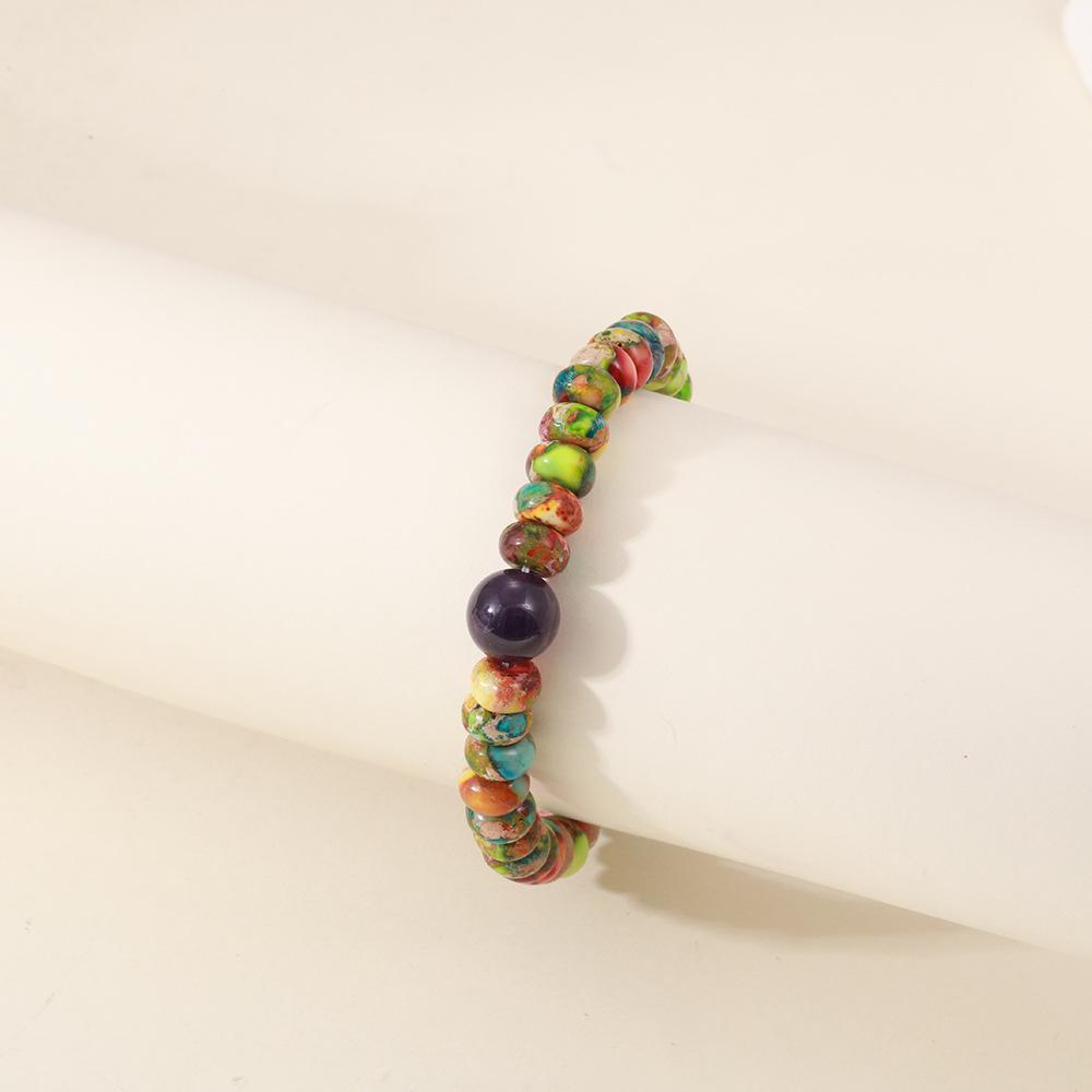 Elegant Cross-Border Imperial Stone and Amethyst Bead Bracelet