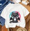 Toothless Kids Short Sleeve T Shirt Boys Girls Dragon Cartoon Polyester Summer Casual Top