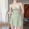 Costume da bagno da donna a spalline incrociate sulla schiena, senza schiena, floreale, snellente